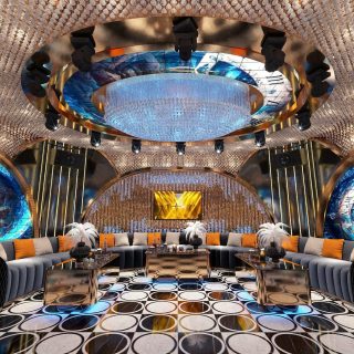 Nội thất phòng hát thiết kế cổ điển tại Karaoke Eiffel, 33 Nam Đồng, Đống Đa